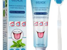 EELHOE Tongue Cleansing Gel With Brush Is For Anyone Who Smokes, Drinks Coffee Or Has Bad Smell In Their Breath Cos It Ensures Your Breath Stays Fresh.