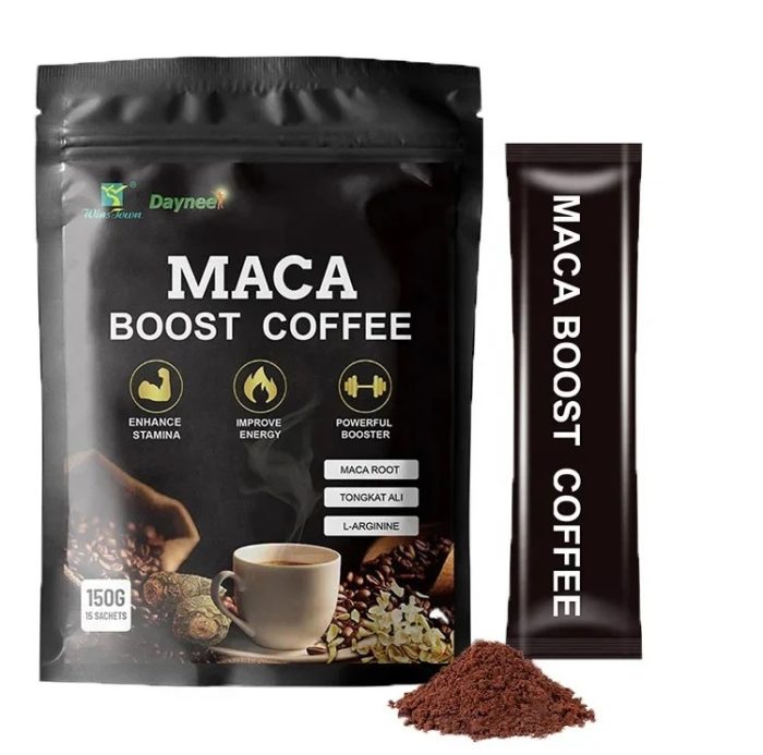 Maca Boost Coffee with Horny Goat Weed and Tongkat Ali, Instant Coffee for Stamina, Energy, Focus and Endurance to boost energy level and enhance stamina.